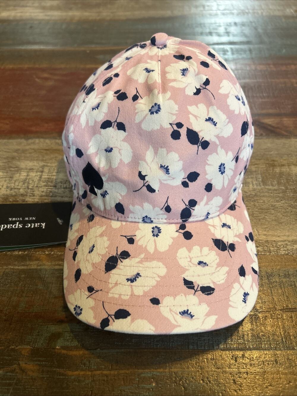 Kate Spade Pink Springtime Floral Print Baseball Cap Embroidered Logo OS NWT